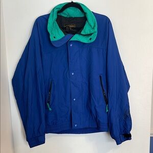 Vintage Eddie Bauer Blue and Green Men's Jacket